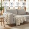 Fleece Throw Blanket - 50x60 Inch - Modern Dash Windowpane Design - Ultra Soft Warmth - White